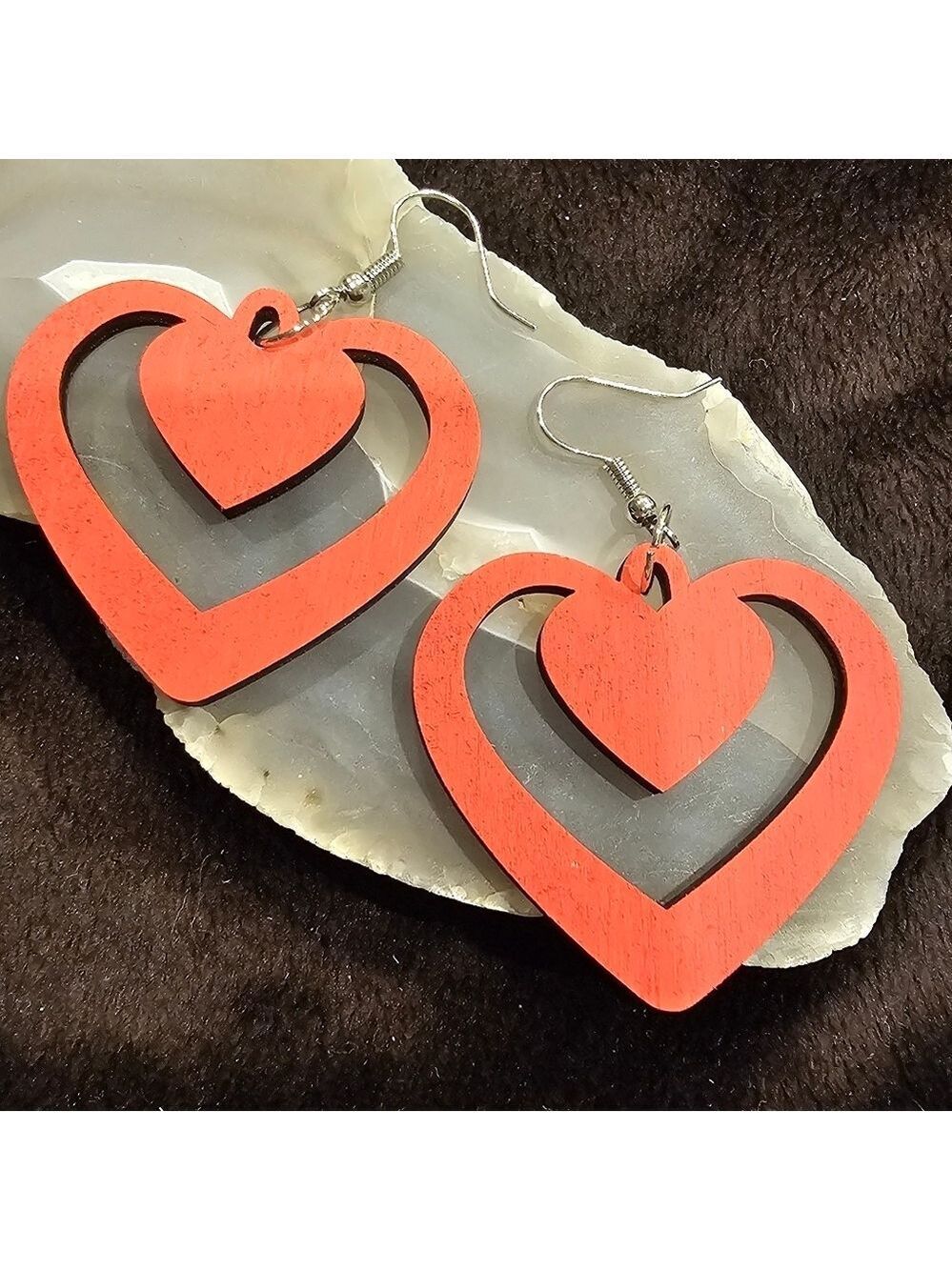 💥4 for $25💥 Laser-cut Heart Shaped Earrings